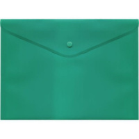 Конверт на кнопке А3 0,18мм полупрозрачный, зеленый