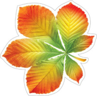 Украшение на скотче 18*18см "Лист осенний"