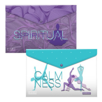 Набор из конвертов на кнопке А4  Meditation, (4шт.в уп.разных)