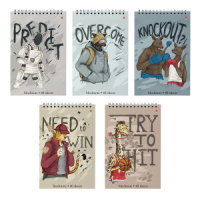 Блокнот А5  40л гребень "На спорте" клетка