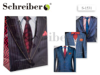 Пакет подар. бумажн. 32*26*10 см, Мужской, 128 гр/м