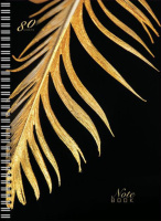 Тетрадь А4  80л кл. гребень ПЗБМ "Золотой лист" фольга, твин.УФ-лак, белизна 100%