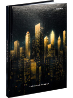 Блокнот А5 7БЦ  80л "Лунный город" глянц.лам., лен+золото