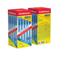 Ручка шар. ЕК Neo Original 0,7мм прозрачн.корп, синяя