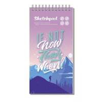 Скетчпад 105*210мм  80л., гребень, 100гр/м2 "Розовый закат" тв.обл.