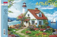 Альбом А4 40л гребень "Ассорти. Выпуск №4" пл. 100 гр/м, перф, 4диз.в блоке