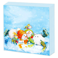 Салфетка "НГ Снеговички" 33*33см, 20 шт., 2-х слойная