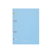 Тетрадь А5 на кольцах  80л кл. Pastel, пластик. обложка, ассорти