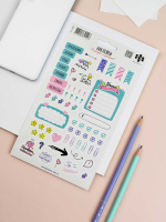 Наклейки бумажные для планирования 120*210мм  60шт "Яркая идея"