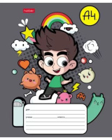 Тетрадь А5 12л  кл. крупн. Hatber "Влад А4" 5 диз.в блоке, белизна 100%