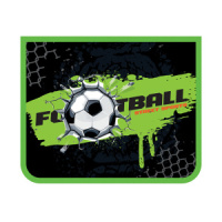 Папка д/тетрад. А5 (230*190*50) 1отд. молния сверху, ламинат "Football" многоур.конгрев