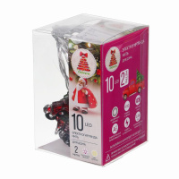 Гирлянда на батарейках 2м 10LED "Грузовичок Деда Мороза" светодиодная, 2xАА