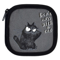 Кошелек (95*95*25) молния, х/б ткань "Крэйзи кот"