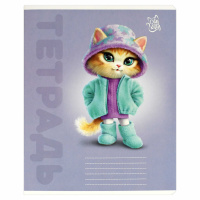 Тетрадь А5 12л лин. Феникс+ "Городские кошечки" выб.УФ-лак, белизна 100%