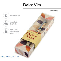 Ручка в футляре "Dolce Vita. Лепестки. Винтаж" шарик., 0,7мм, металл., синие чернила