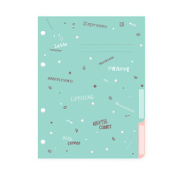 Разделители для тетрадей на кольцах А5 4л. Альт "Coffee time"