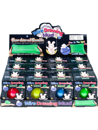 Жвачка для рук в яйце 12см, светится в темноте