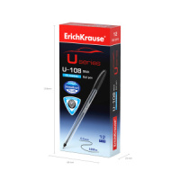 Ручка шар. ЕК ULTRA GLIDE CLASSIC STICK U-108 черная, прозр.корп.1мм