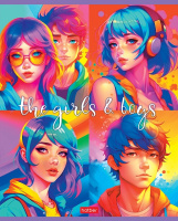 Тетрадь А5 48л кл. Hatber "Новое поколение" 5 диз.в блоке, бел.100%