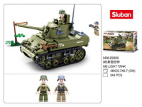 Конструктор пластм. "SLUBAN Армия. Легкий танк" 344 дет.