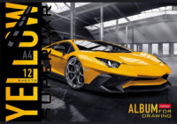 Альбом А4 12л скоба "Спортивные авто"  пл. 100 г/м