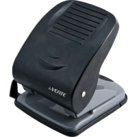 Дырокол deVENTE  40 лист, пластик, линейка, черный
