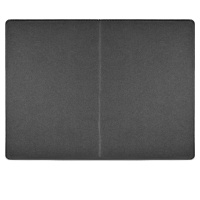 Ежедневник недат. А5 160л., кож.зам., тв.пер. "Бакстер Джут микро черный" ляссе, карманы