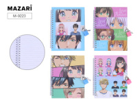 Записная книжка с замочком 13*18см  48л. "Аниме"