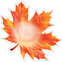 Украшение на скотче 18*18см "Лист кленовый"