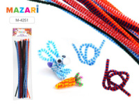 Набор "Пушистая проволока блестящая" d=6мм, 30см, 30 шт, ассорти