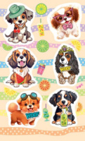Наклейки детские 15*9см  "Собаки"