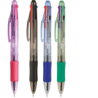 Ручка шар. многоцв. 4-х цветная, 0,7мм, ассорти