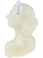 Свеча декоративная 6*6*10см "Нимфа" с ароматом цветком туберозы, белая