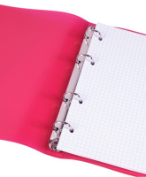 Папка на кольцах (без блока) А5 ДПС, розовая, ПВХ, гибкая