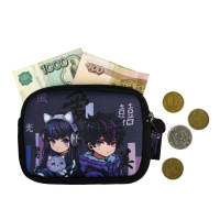 Кошелек для банкнот и монет Феникс+ "Кибер аниме" 12*9*1,8см, неопрен, молния
