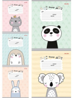 Тетрадь А5 12л косая лин. с доп.горизонт.лин. Проф-Пресс "Рисунок животного" 5диз.в сп.