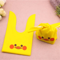 Мешок подар. ПВХ  с ушами 20*33см "Утёнок" жёлтый 