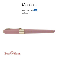 Ручка "Monaco. Space. Розовый корпус с глиттером" шарик., 0,5мм, синие чернила**