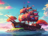 Пазл 3D  100 дет.  31*23см "Парусник"