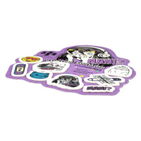 Закладки с липким краем (35*35,25*25,35*30,30*15мм)  8 цв, по 20л. "Манга" пластиковые