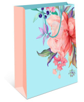 Пакет подар. бумажн. 26*32*12 см, 130гр/м Цветок