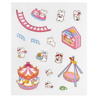 Наклейки-румбокс д/создания миниатюрных сцен 12,5*15см "Кролик. Парк развлечений"