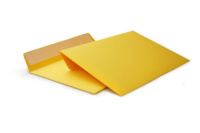 Конверт 114*162мм желтый, силик.лента