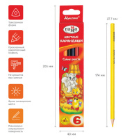 Карандаши цвет.  6цв "Мультики" трехгранные