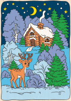 Доска для выжигания и росписи 21*29см "Зимний лес" 3+