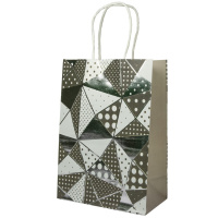 Пакет подар. бумажн. крафт 15*21*8 см, 120 гр/м Узор Золотом, 4 дизайна