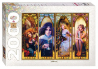 Пазлы 2000 элементов 680*960мм.  "Бенте Шлик. Феи"