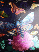 Тетрадь А5 120л кл. на кольцах Проф-Пресс "Мотыльки и цветок" твин-лак, хол.фольга, белизна 100%