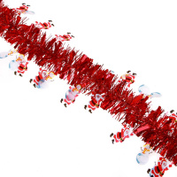 Мишура d=  8см, 2м, ПВХ, с декором снеговики и деды морозы, ассорти