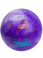 Мяч детский 25см "Фламинго" ассорти  НЕ НАДУТЫЙ
